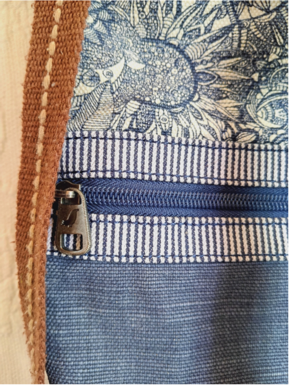 Sakroots Artist Circle soft bucket bag Navy Spirit Desert print denim cute - Picture 4 of 10